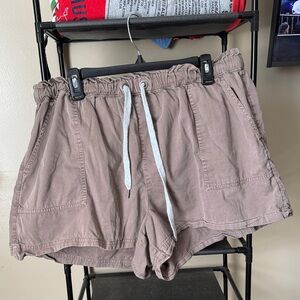 Aerie Casual Drawstring Women’s Shorts - Taupe
